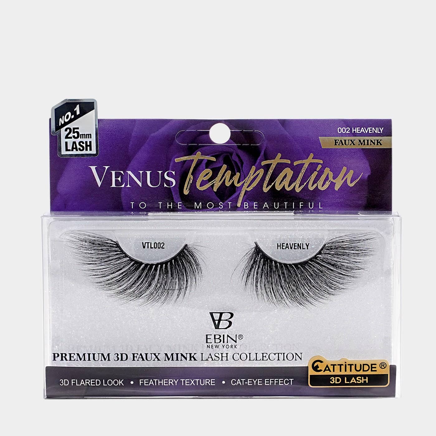EBIN NEW YORK - Venus Temptation 25mm Faux Mink 3D Lashes: Mesmerize