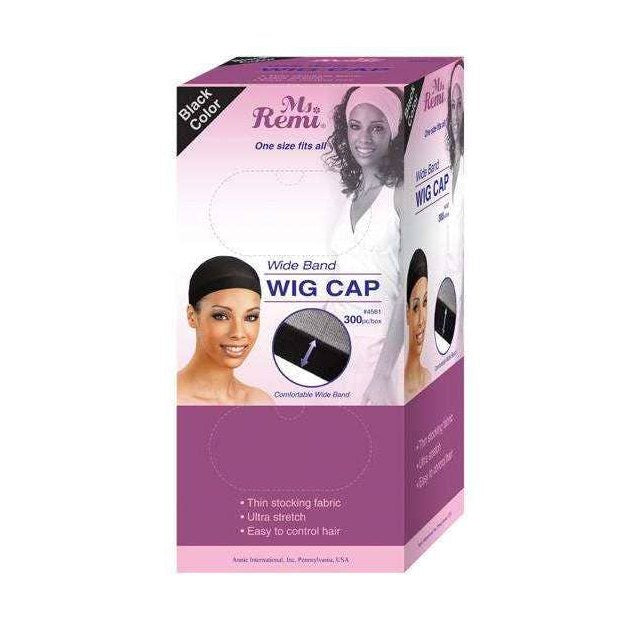 Annie - Ms. Remi Wide Band Wig Caps Bulk- Black