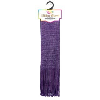 Touch Ups Glitter Shawl: Red