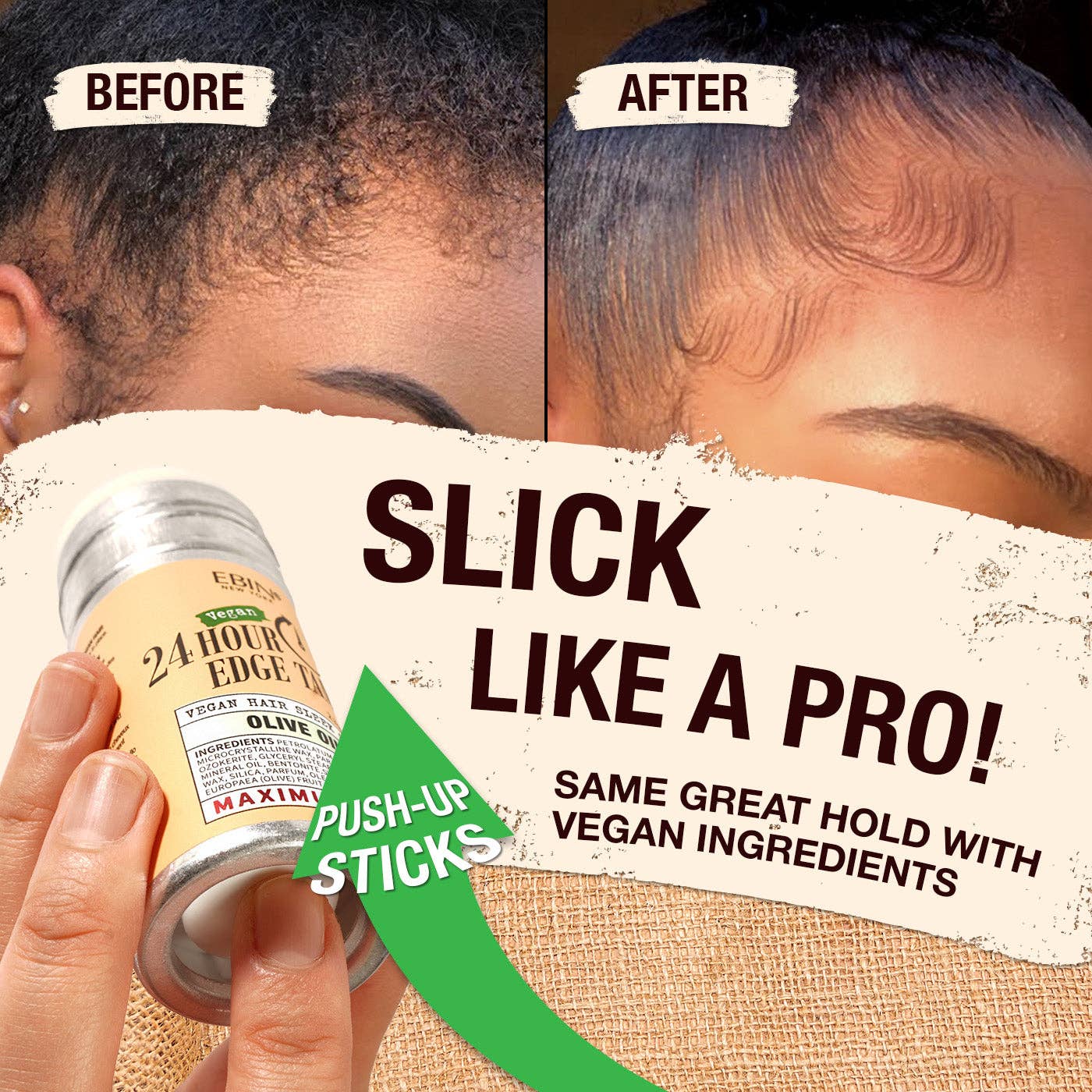 EBIN NEW YORK - Vegan Hair Sleek Stick: Olive Oil