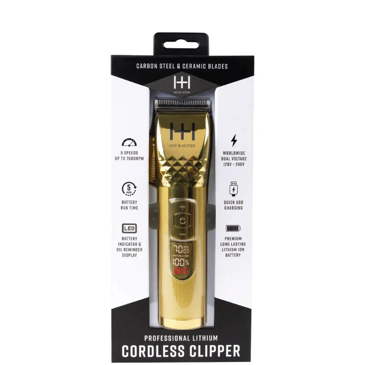 Annie - Hot & Hotter Professional Lithium Cordless Clipper Gold