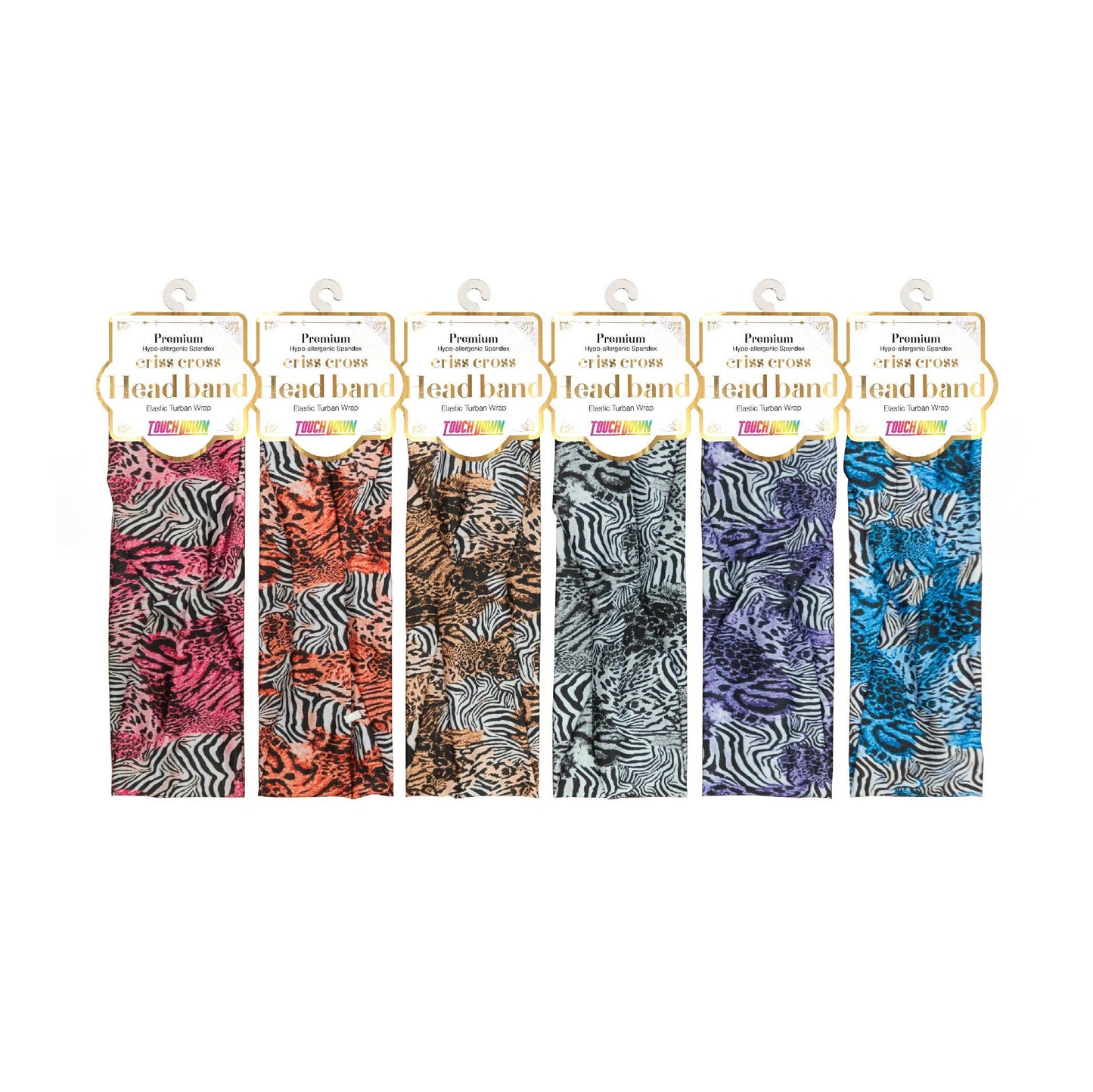 SM Beauty LLC - Criss Cross Headband - Elastic Turban Wrap: Havana