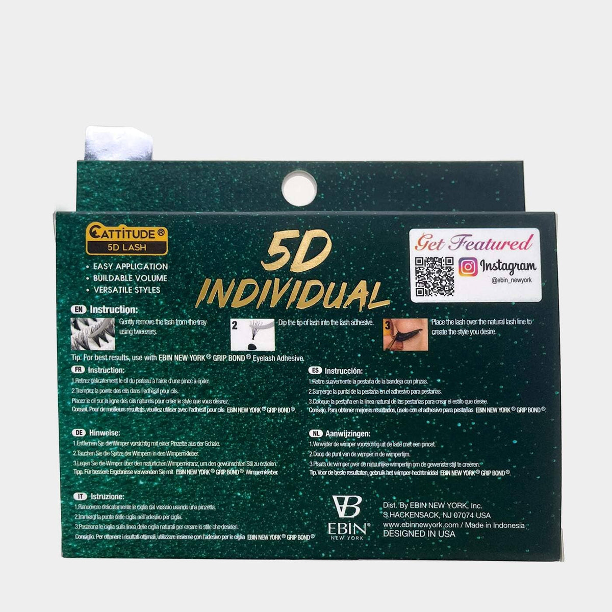 EBIN NEW YORK - 5D Individual Lash- Knot-Free Long