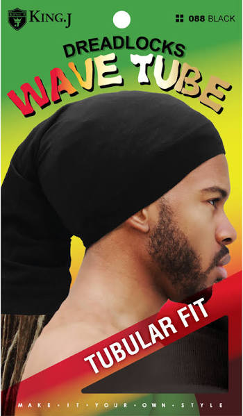 King J - Jumbo Dreadlocks Wave Cap - Black
