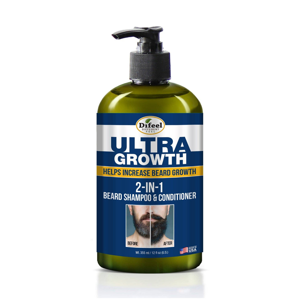 Difeel - Ultra Growth 2-in-1 Beard Shampoo & Conditioner 12 oz.