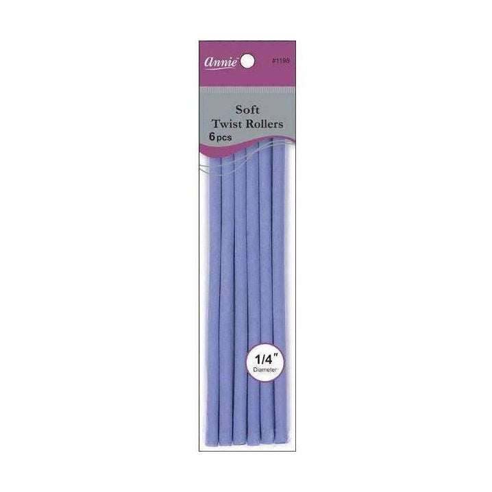 Annie Soft Twist Roller 7In 6Ct Lavender