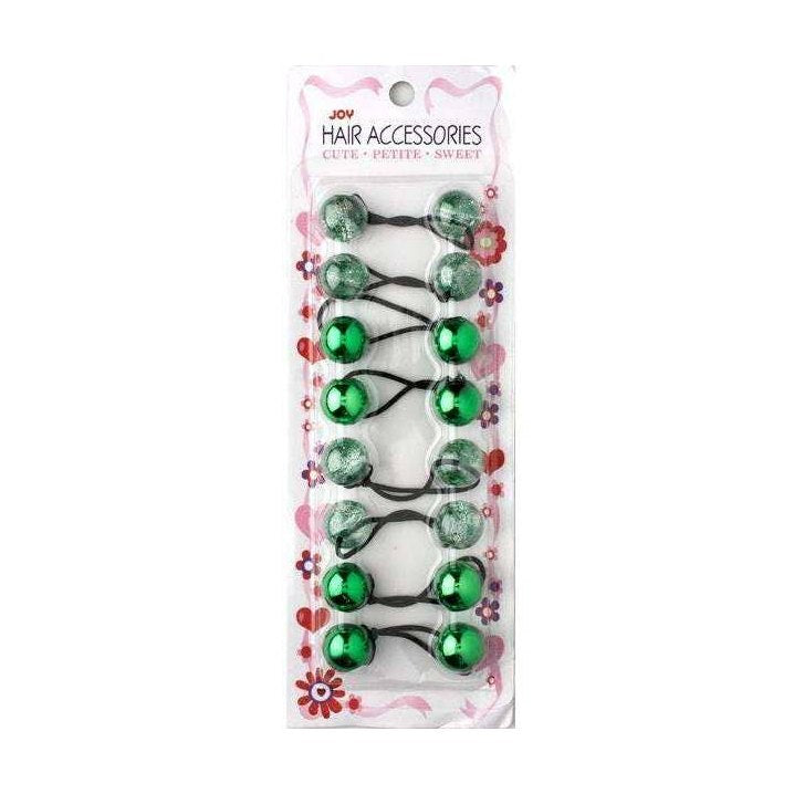 Joy Twin Beads Ponytailers 8Ct Assorted Green