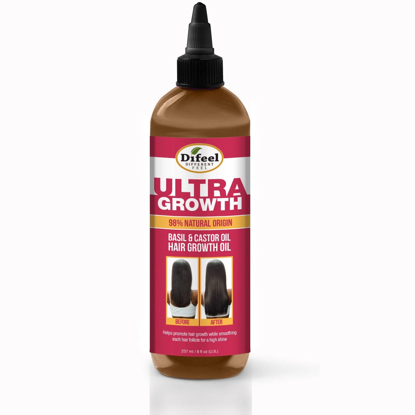 Difeel - Ultra Growth Basil & Castor Hair Growth Oil 8 oz.