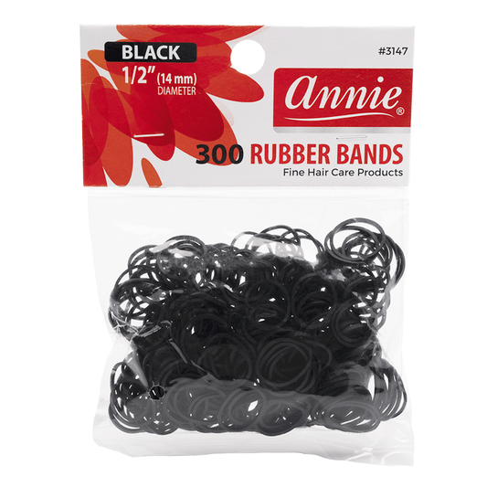 Annie - Annie Rubber Bands 300Ct Black