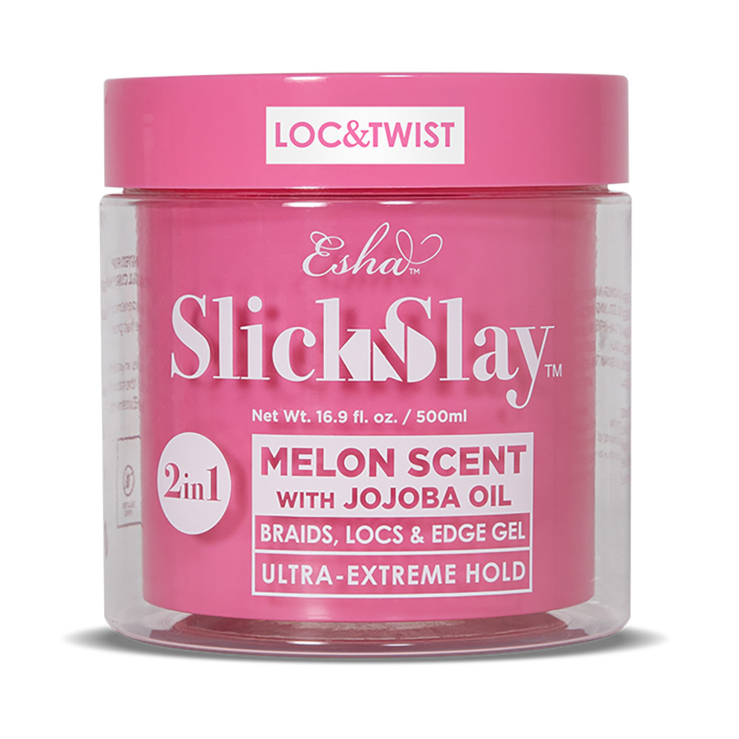 Esha Girl - Slick N Slay 2-IN-1 Braid & Edge Gel - MELON & JOJOBA OIL: 500ML