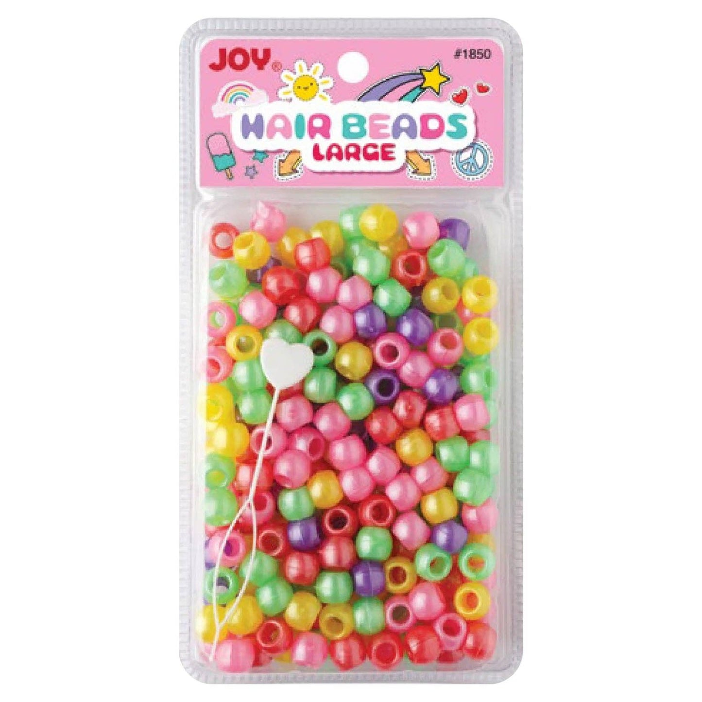 Annie - Joy Large Hair Beads 240Ct Pastel Asst