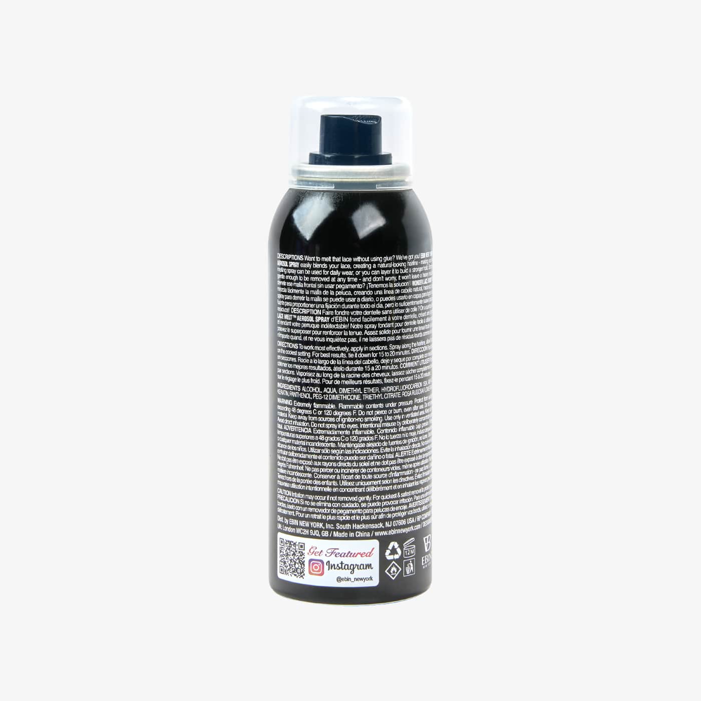 EBIN NEW YORK - WONDER LACE BOND LACE MELT AEROSOL SPRAY- ROSEWATER: 6.08OZ/180ML