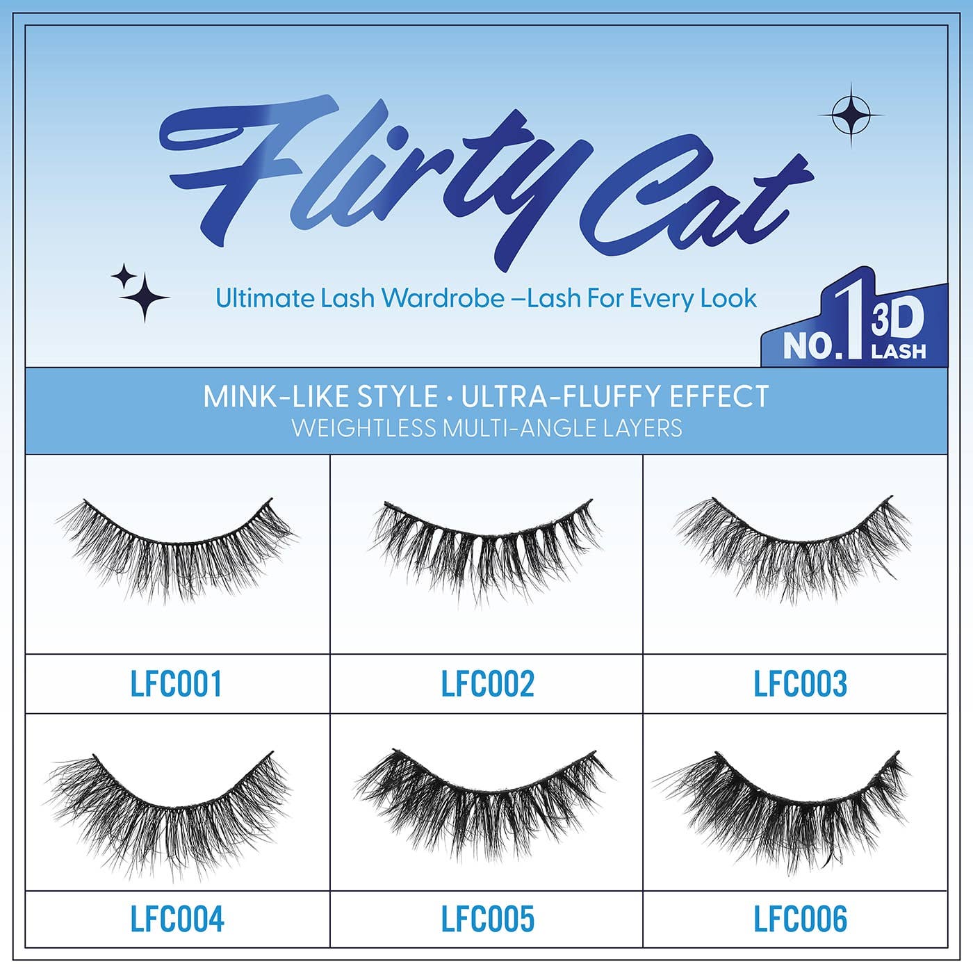 EBIN NEW YORK - CATTITUDE Lashes - Flirty Cat (002)