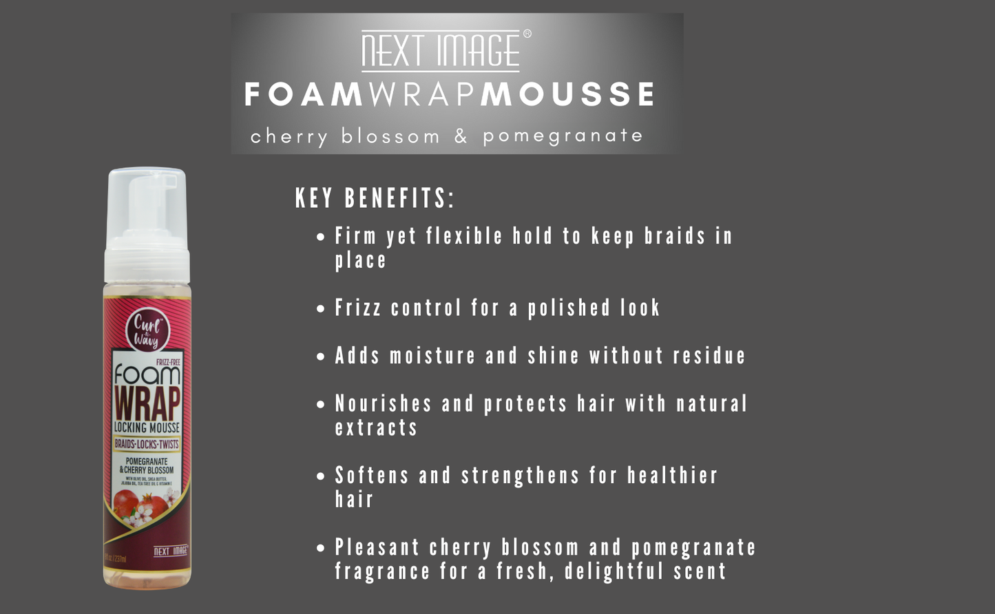 ON Natural USA - NEXT IMAGE-Foam Wrap Locking Mousse[Pome & Cherry Blossom]: 8oz