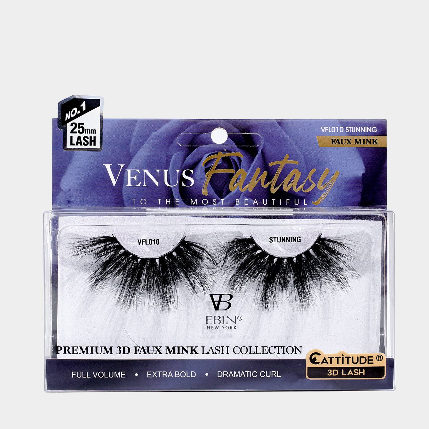 EBIN NEW YORK - Venus Fantasy 25mm Faux Mink 3D Lashes: Paradise