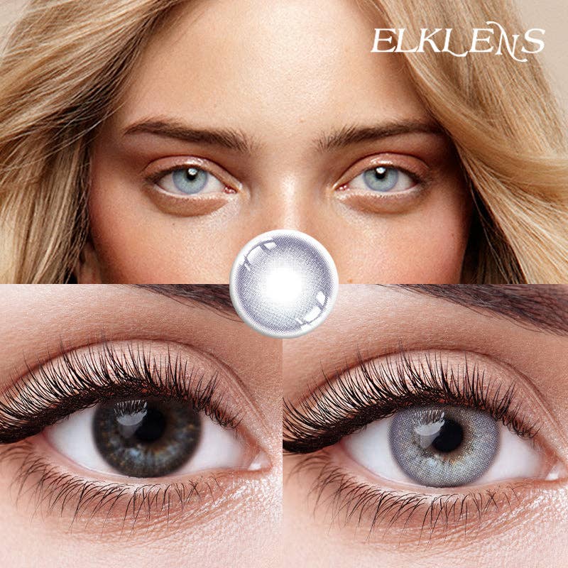 ELKLENS Moonlight Blue Prescription Colored Contact Lenses