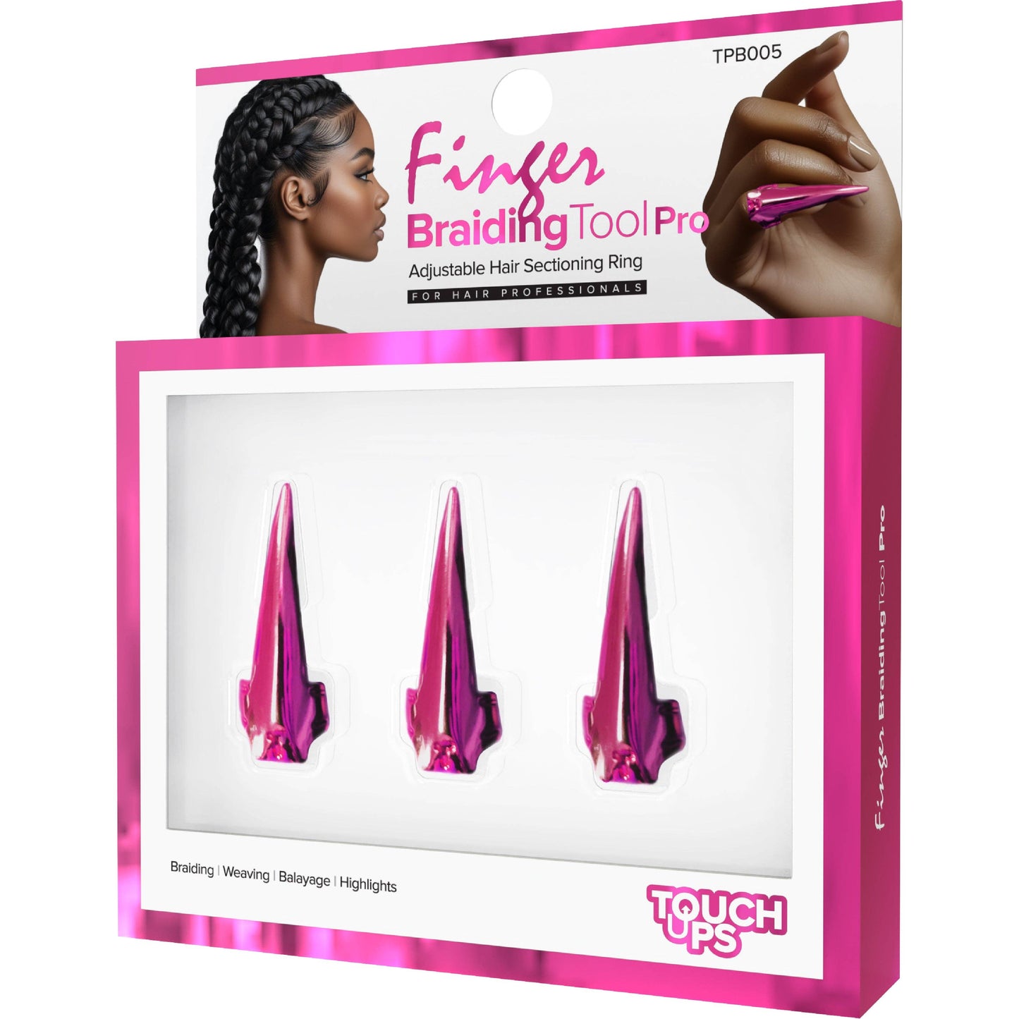 SM Beauty LLC - TouchUps - Finger Braiding Tool Pro: Gold / Single