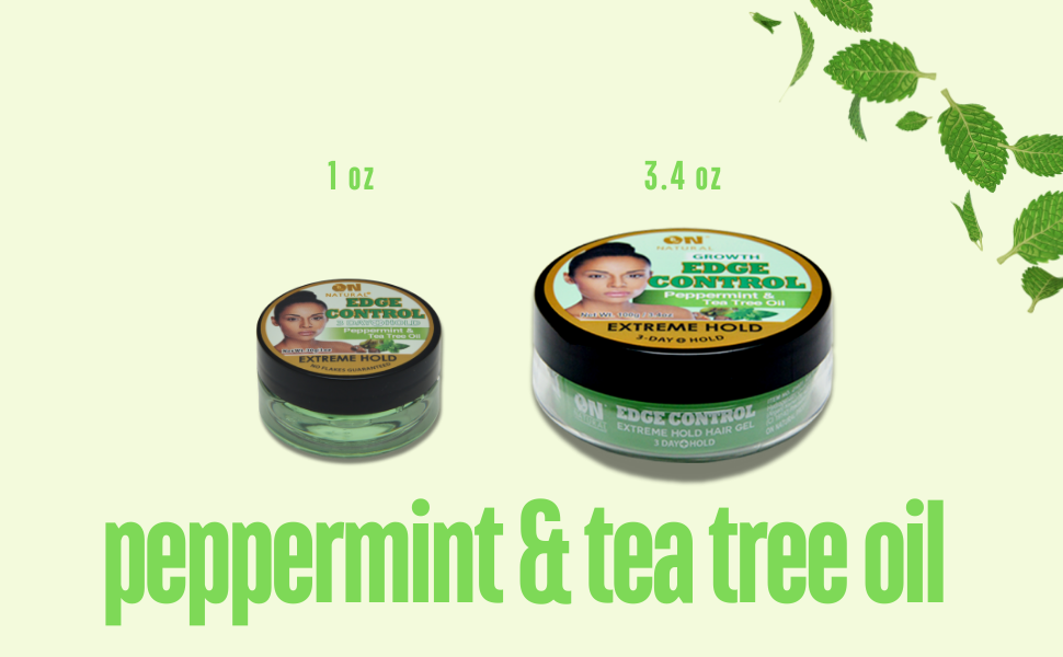 ON Natural USA - ON NATURAL - Edge Control  Extreme Hold [Peppermint & Tea]: 1oz