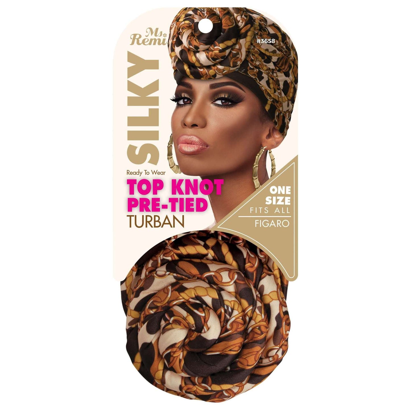 Ms. Remi Silky Top Knot Pre-Tied Turban Assorted Colors