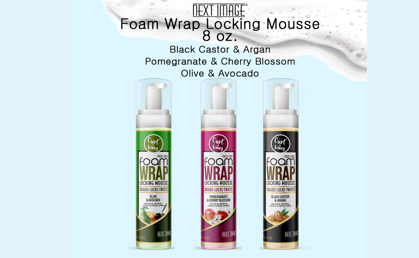 ON Natural USA - NEXT IMAGE-Foam Wrap Locking Mousse[Pome & Cherry Blossom]: 8oz