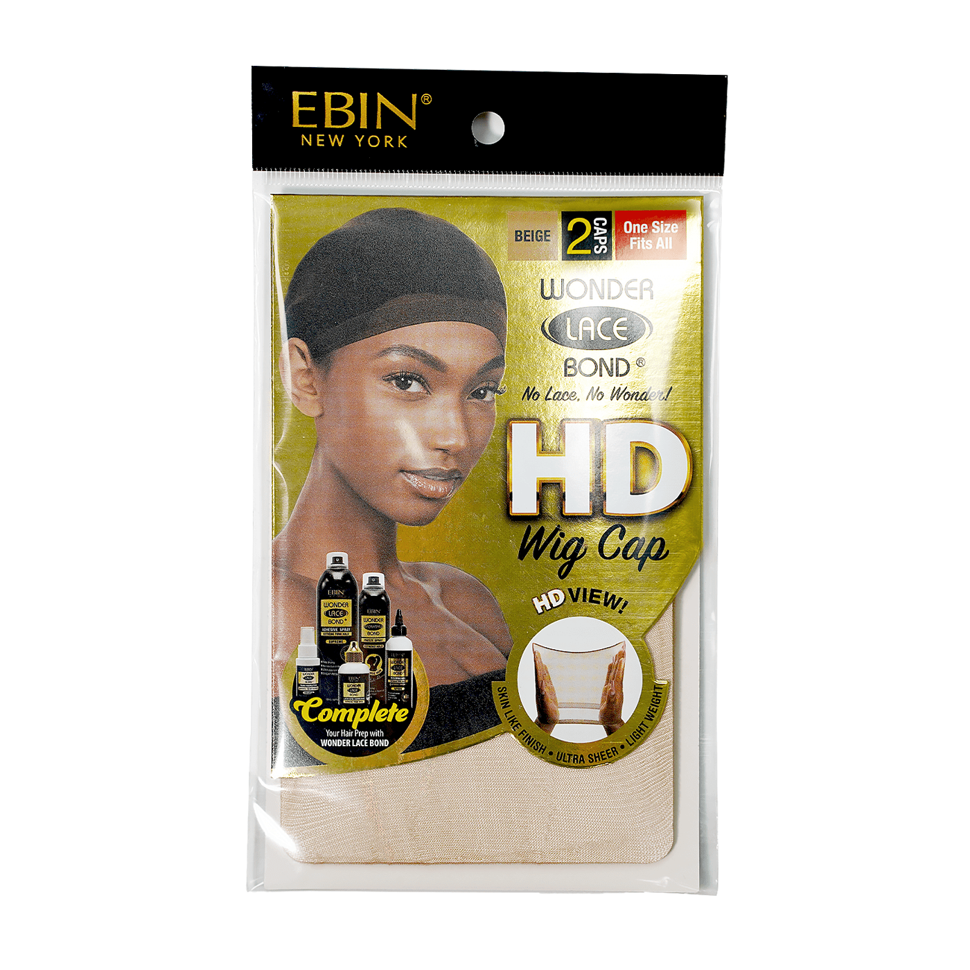 EBIN NEW YORK - Wonder Lace Bond HD Wig Caps: Nude