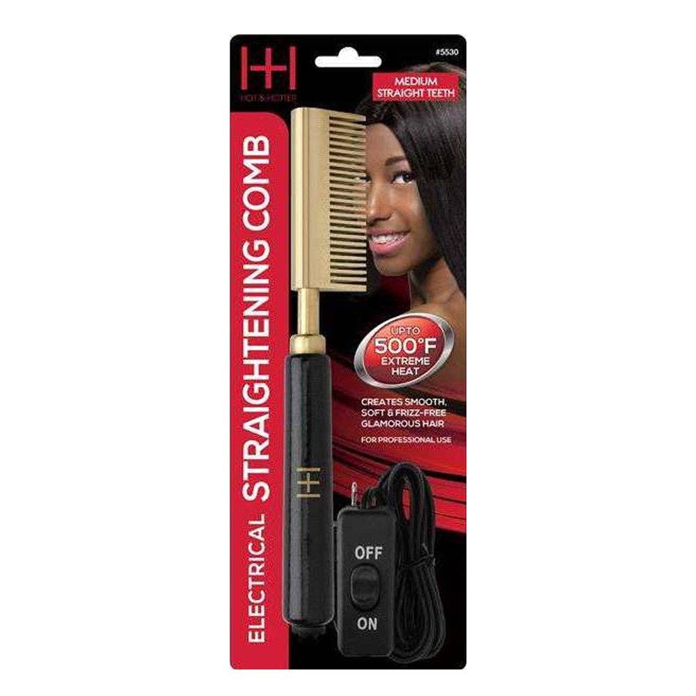 ANNIE Hot & Hotter Electrical Straightening Comb [Medium Straight Teeth] (Copy)