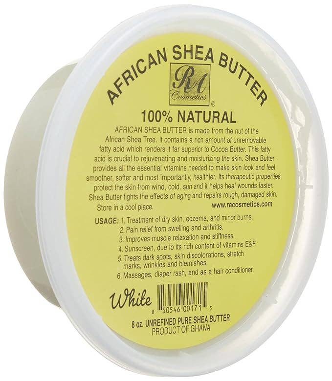 RA Cosmetics, LLC - 100% African Shea Butter White/Ivory 8 oz