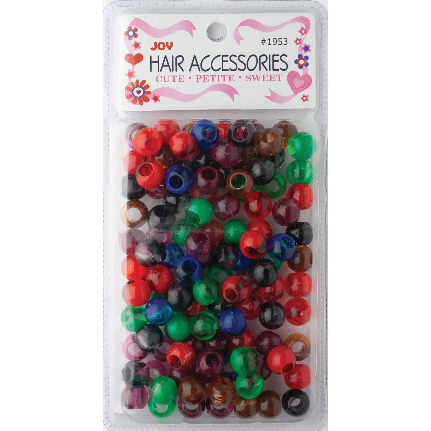 Annie - Joy Round Plastic Beads XL Two Tone Dark Vivid Assorted