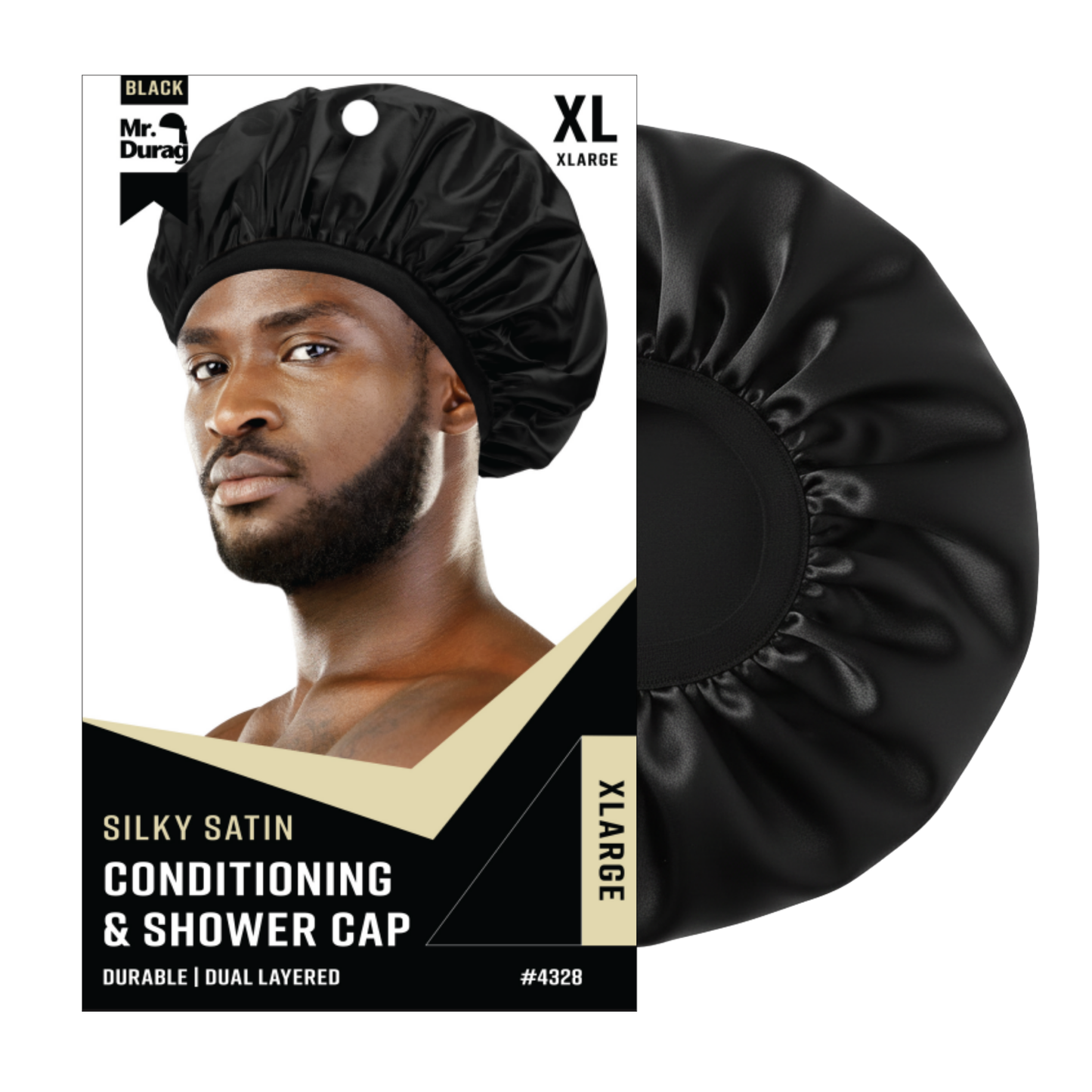 Annie International, Inc. - Mr. Durag Shower & Conditioning Cap XL, 1 Count, Black