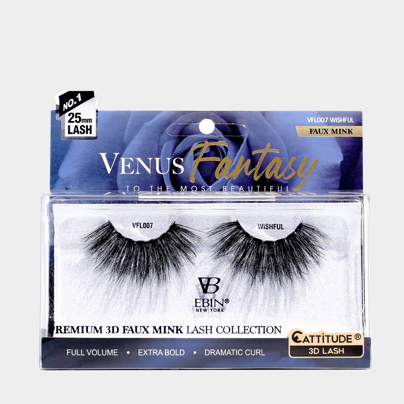 EBIN NEW YORK - Venus Fantasy 25mm Faux Mink 3D Lashes: Paradise