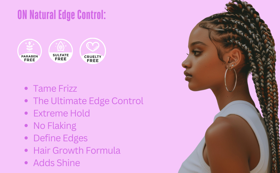 ON Natural USA - ON NATURAL - Edge Control  Extreme Hold [Cherry Blossom]: 1oz