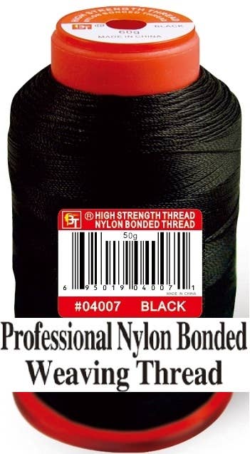 MI Hair Distribution - Nylon Bonded Weaving Thread -50 g - Black