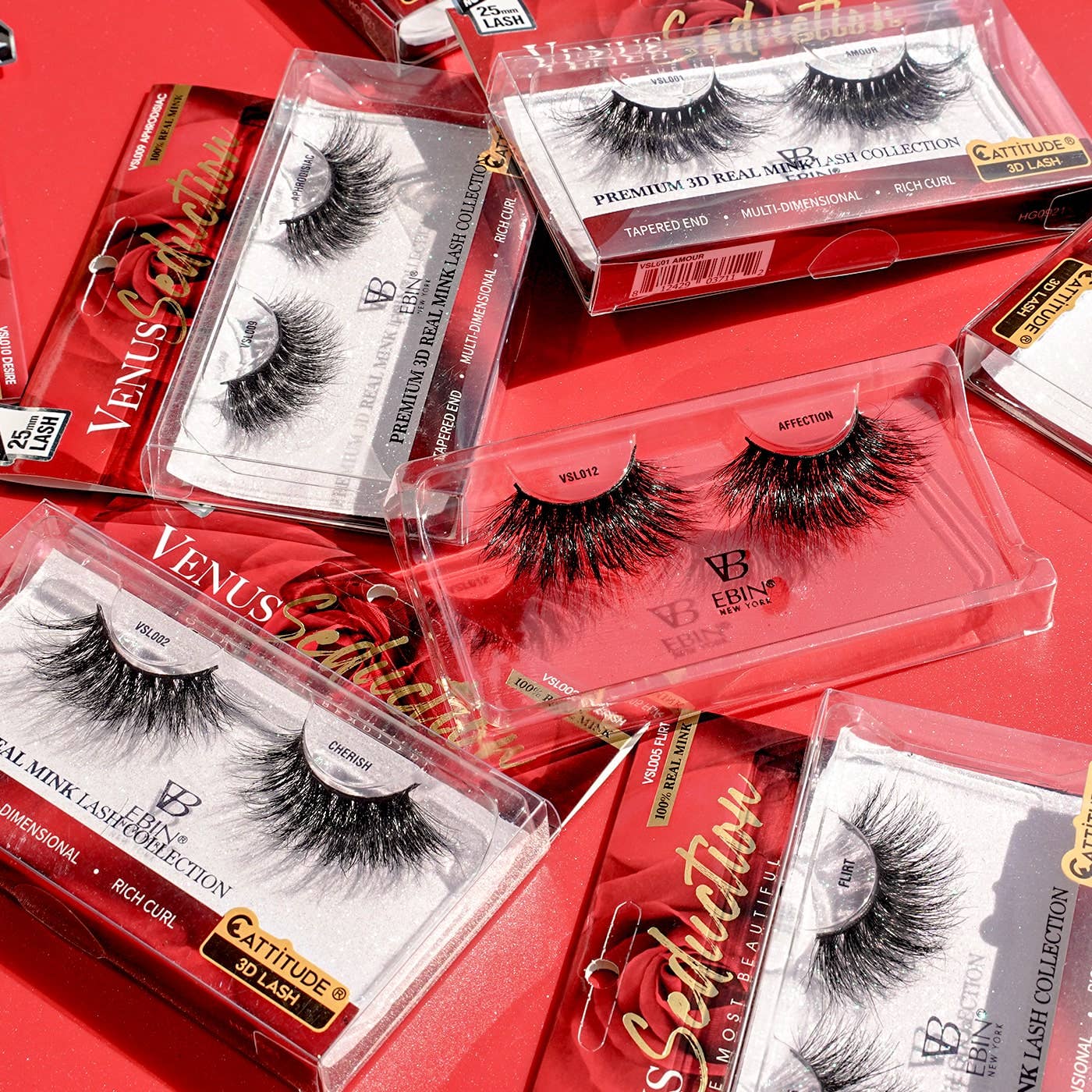 EBIN NEW YORK - Venus Seduction 25mm Real Mink 3D Lashes: Cherish