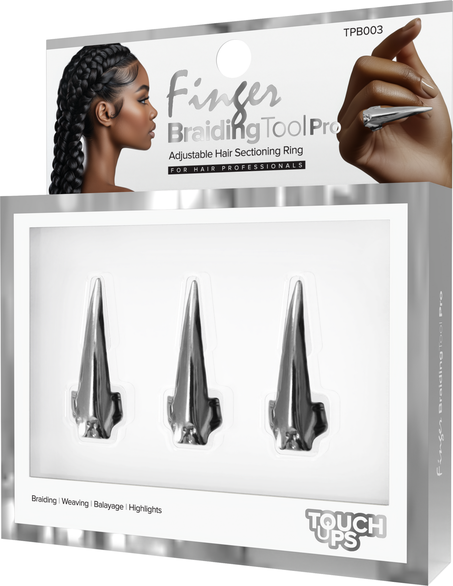 SM Beauty LLC - TouchUps - Finger Braiding Tool Pro: Gold / Single