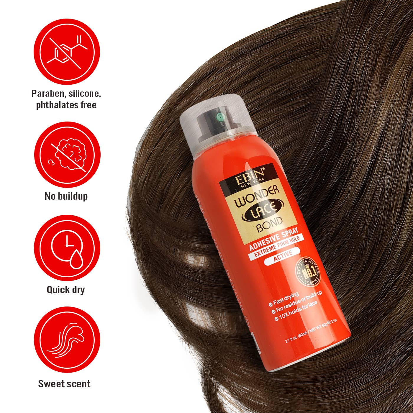 EBIN NEW YORK - Wonder Lace Bond Wig Adhesive Spray - Extreme Firm Hold: 30ml