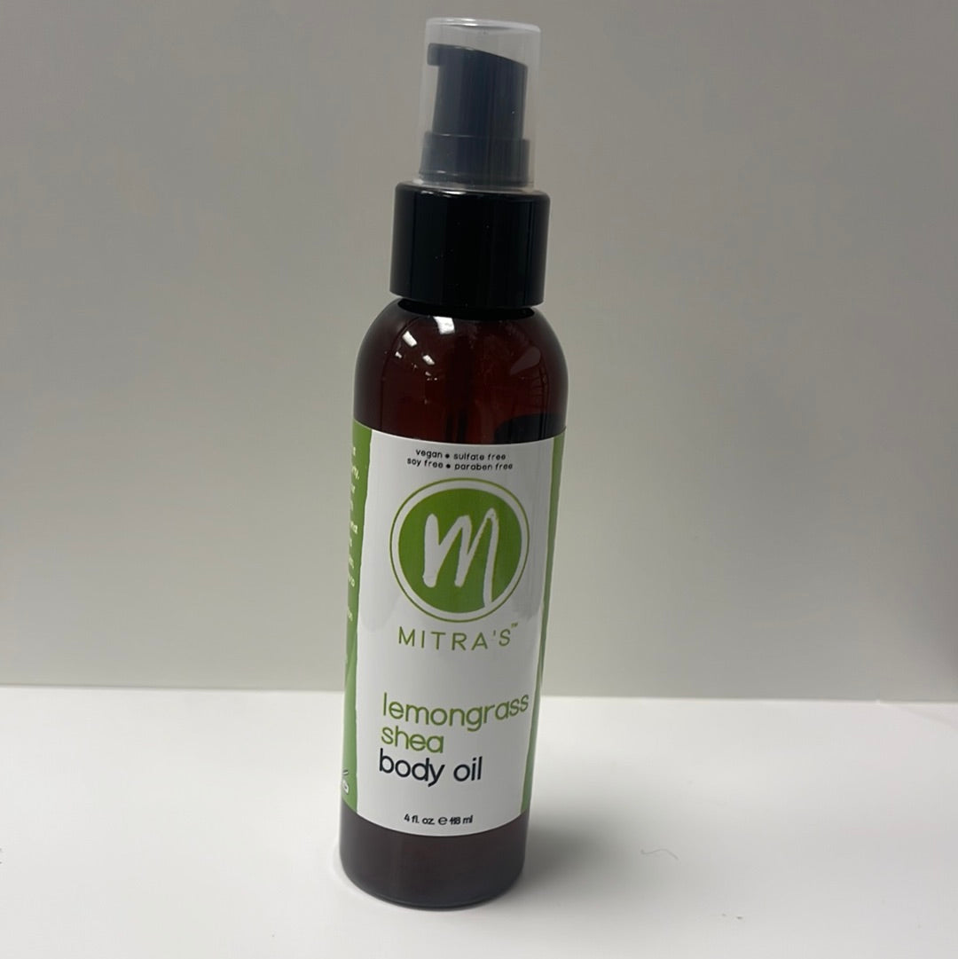 Mitras 4oz Lemongrass Shea Body Oil