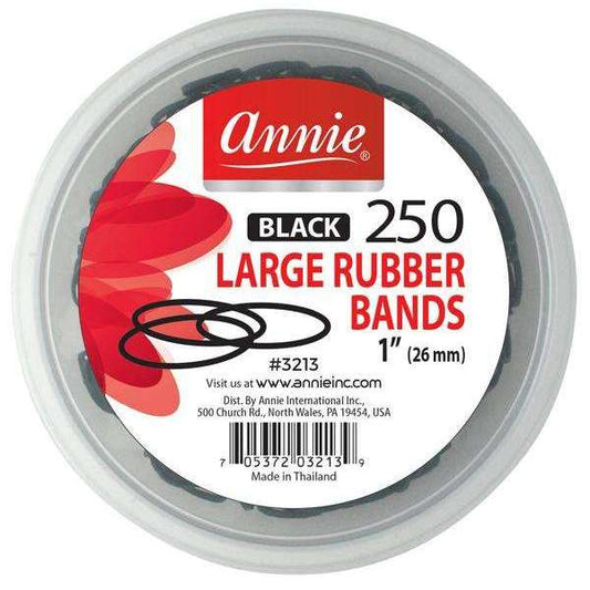 Annie - Annie Rubber Bands Large 250Ct Black