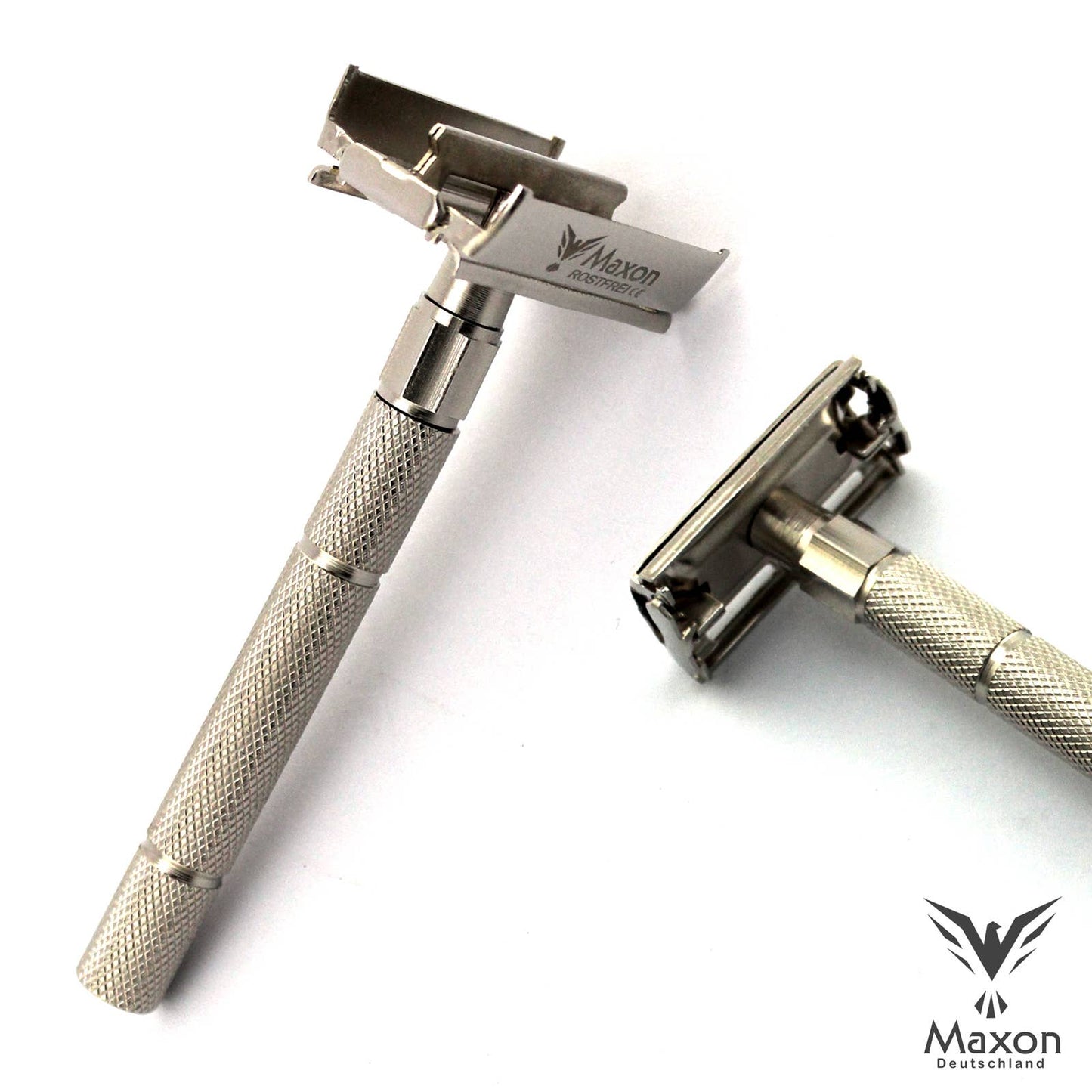 Maxon Safety Razor - Double Sided Matte Chrome Razor