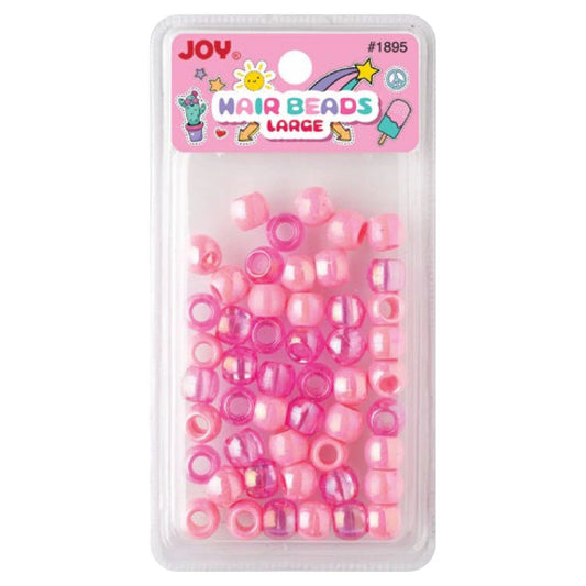 Annie - Joy Large Hair Beads 50Ct Pink Pearl