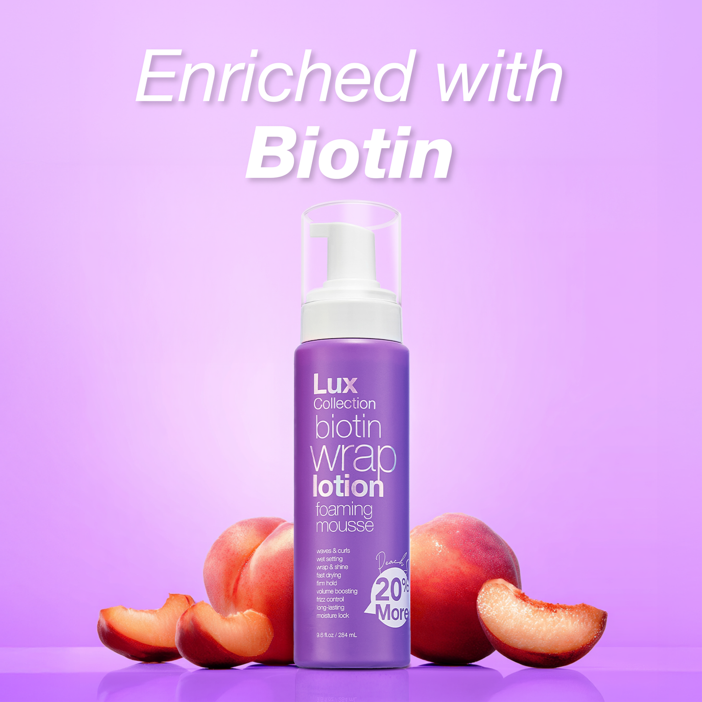 SM Beauty LLC - Lux Collection  - Biotin Wrap Lotion Mousse: LX61001 Biotin Wrap Lotion Mousse