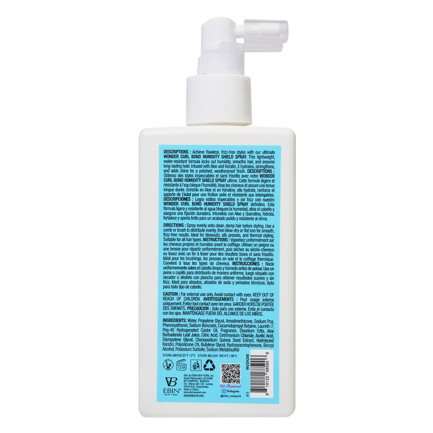 EBIN NEW YORK - Wonder Curl Bond - Humidity Shield Spray Sports Edition