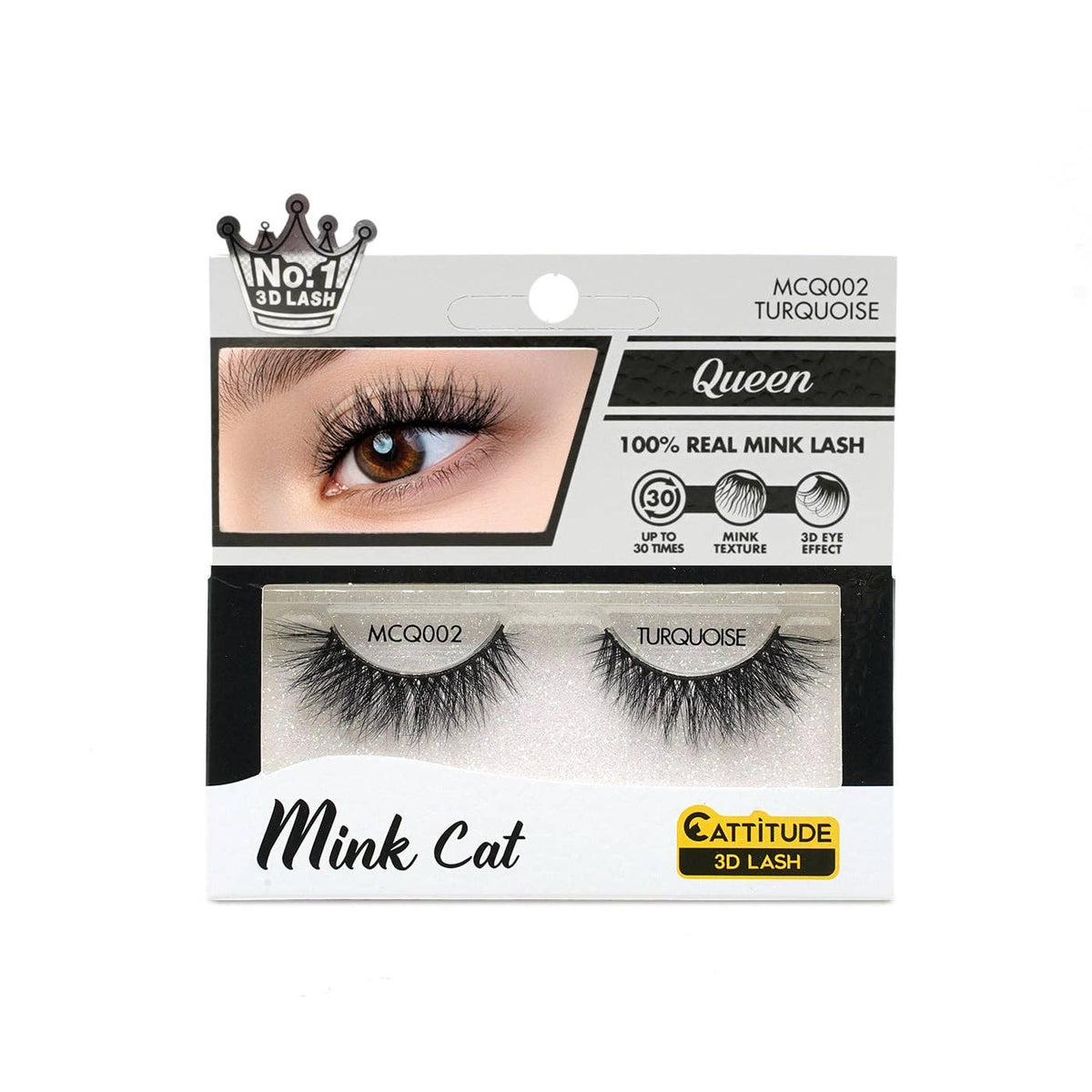 EBIN NEW YORK - Turquoise - Queen Mink Cat 3D Lashes