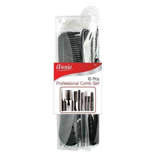 Annie - Annie Professional Comb Set 10Ct Black