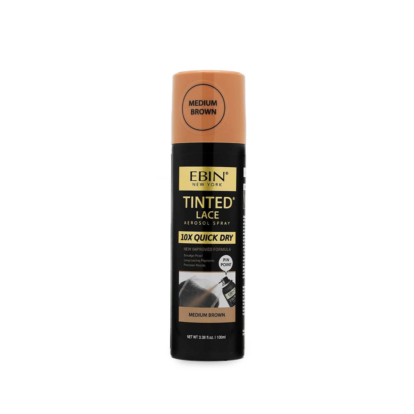 EBIN NEW YORK - 10X Quick Dry Tinted Lace Spray: Medium Dark Brown