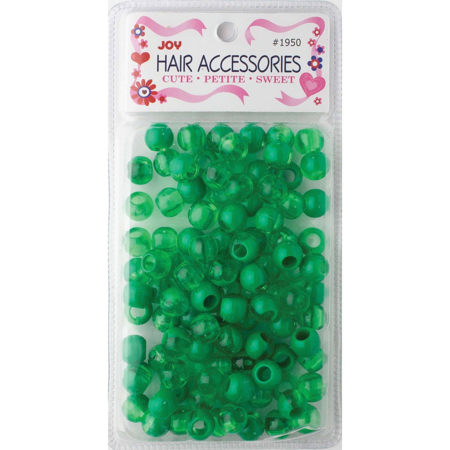 Annie - Joy X-Large size beads Trendy Two Tone Dark Vivid Green