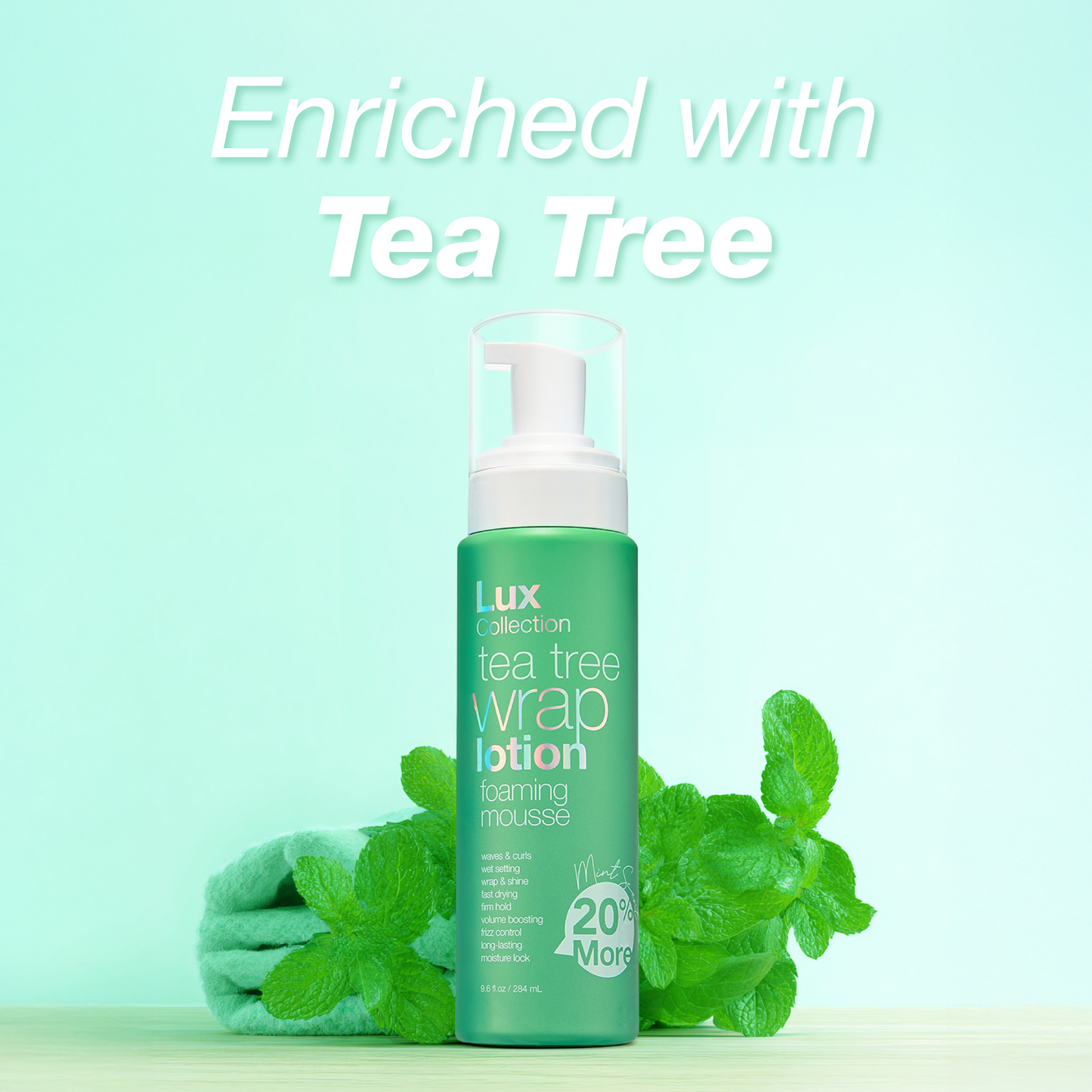 SM Beauty LLC - Lux Collection  - Tea Tree Wrap Lotion Mousse: LX61004 Tea Tree Wrap Lotion Mousse