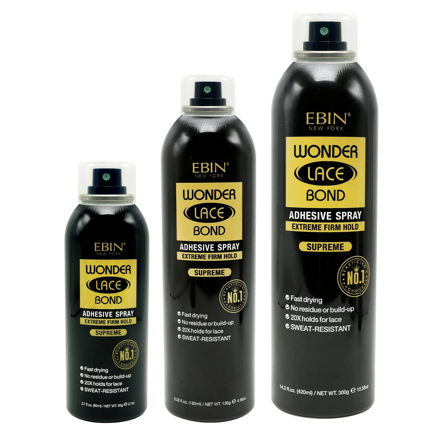 EBIN NEW YORK - Wonder Lace Bond Wig Adhesive Spray - Supreme (14.2oz/ 400ml)