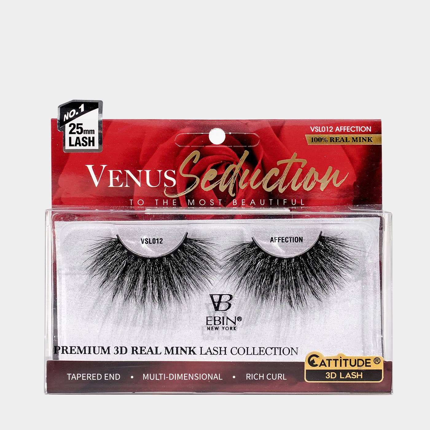 EBIN NEW YORK - Venus Seduction 25mm Real Mink 3D Lashes: Cherish