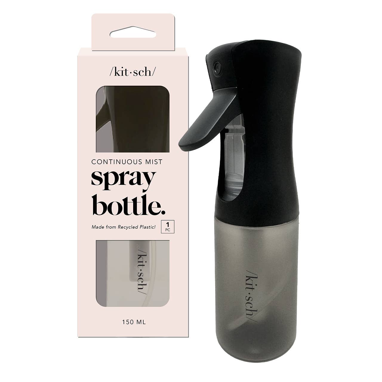 KITSCH - Recycled Plastic Continuous Spray Bottle - Black