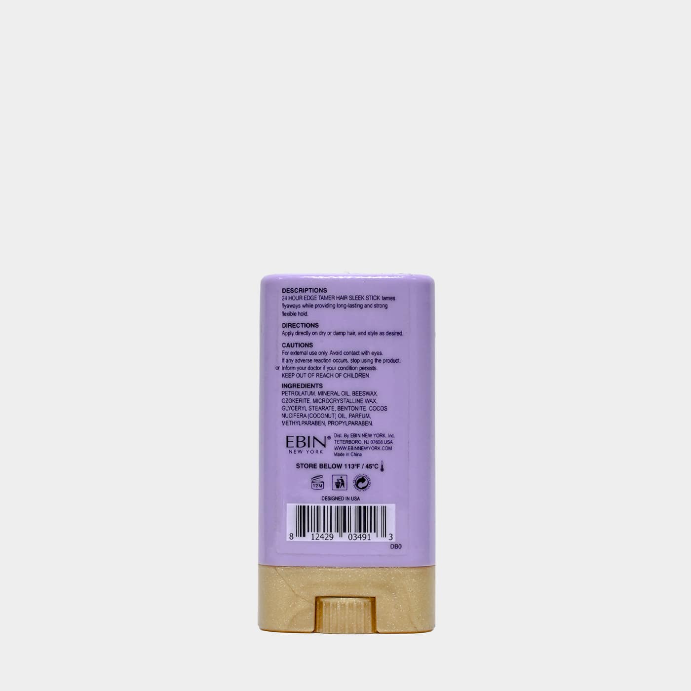 EBIN NEW YORK - 24 Hour Edge Tamer Sleek Hair Wax Stick - Coconut (0.53oz): 0.53oz